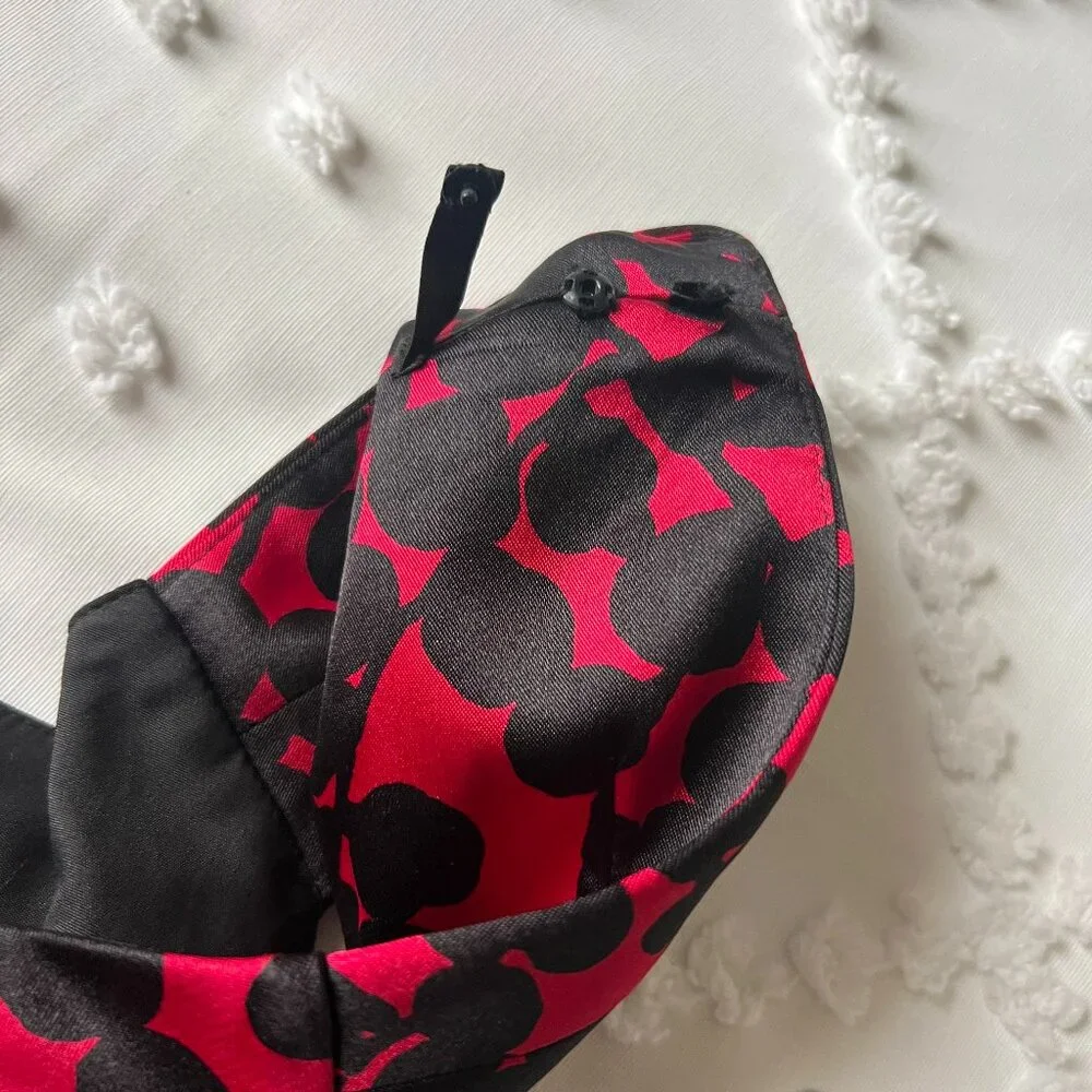 Maggy London Sleeveless Red and Black Satin Dress SIZE 8 - Picture 12 of 16